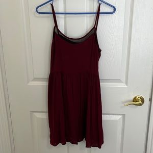 Wine Coloured mini dress